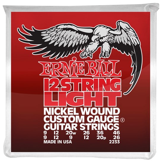 Ernie Ball 12-String Nickel Wound Electric Guitar Strings - Light (9-46)