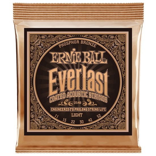 Ernie Ball Everlast Coated Phosphor Bronze Acoustic Strings - Light (11-52)