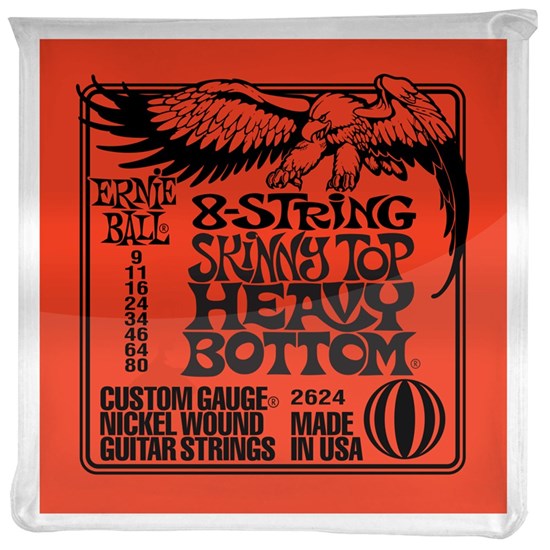 Ernie Ball 8-String Skinny Top Heavy Bottom Slinky Electric Strings - (9-80)