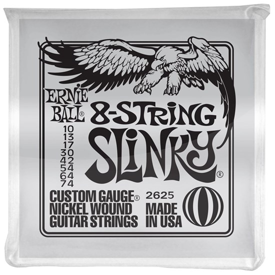 Ernie Ball 8-String Slinky Nickel Wound Electric Guitar Strings - (10-74)