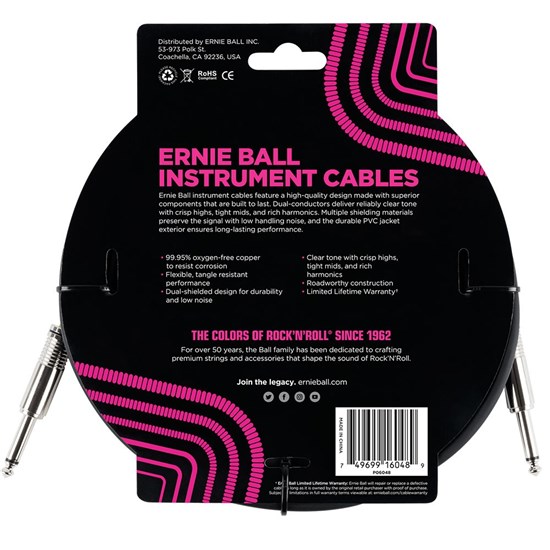 Ernie Ball 10' Classic Straight / Straight Instrument Cable - (Black)