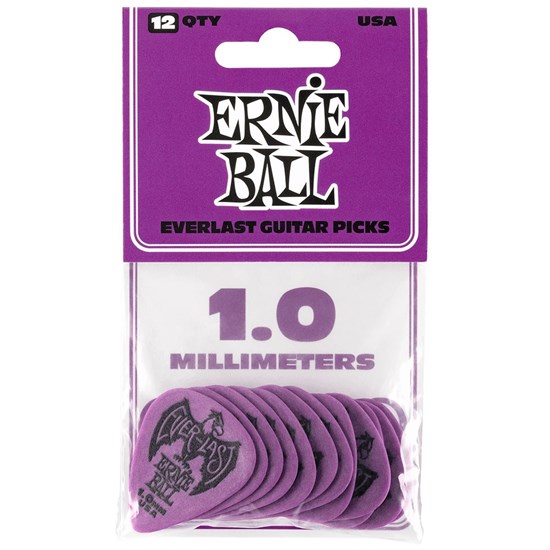 Ernie Ball 1.0 Purple Everlast Picks 12-PACK