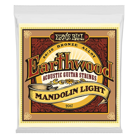 Ernie Ball Light Earthwood 80/20 Bronze Loop End Mandolin Strings 9-34