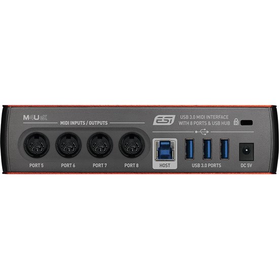køleskab Fiasko hjemmelevering ESI M4U eX High Performance USB 3.0 MIDI Interface w/ 8x I/O Ports & USB Hub  | MIDI Interfaces - Mannys Music // Mannys Music