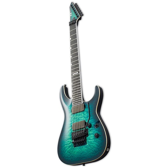 Esp E2hrz7qmtbb Esp E Ii Horizon Fr 7 Black Turquoise Burst Inc Mh Guitar Form Fit Case Mannys Music