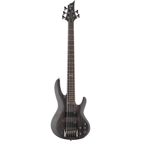 ESP LTD B-205SM See Thru Black Satin 5-String Bass Guitar