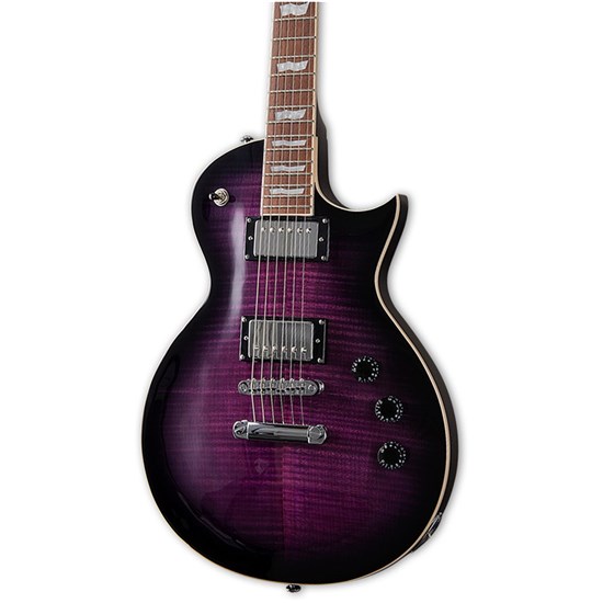 ESP LTD EC-256FM Electric Guitar w/ Flame Maple Top (See Thru Purple Sunburst)