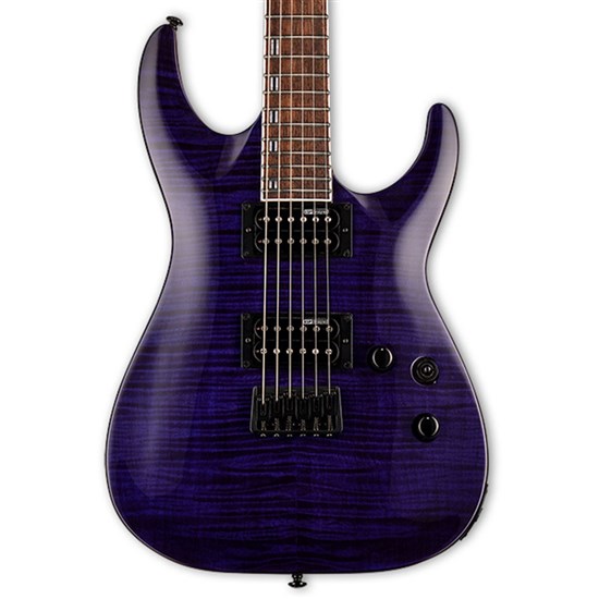 ESP LTD H-200FM Electric Electric Guitar w/ Flame Maple Top (See Thru Purple)