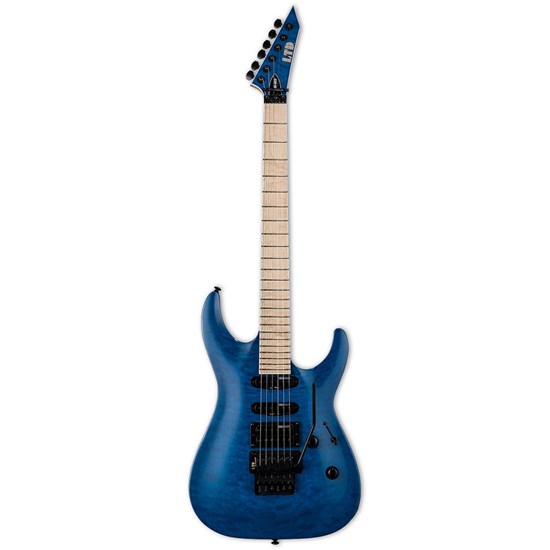 ESP LTD MH Series MH-203QM Quilted Maple Electric Guitar (See Thru Blue)