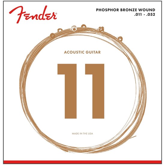 Fender 60CL Phosphor Bronze Acoustic Guitar Strings - Custom Light (11-52)