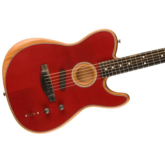 Fender American Acoustasonic Telecaster Ebony Fingerboard (Crimson Red) inc Gig Bag