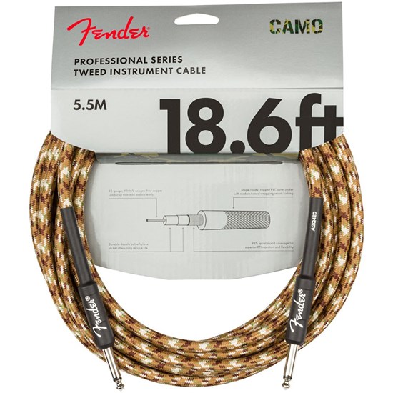Fender Professional Instrument Cable Straight/Straight 18.6' (Desert Camo)