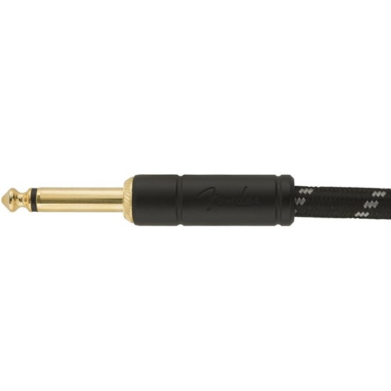 Fender Deluxe Series Instrument Cable - Straight / Angle - 10' (Black Tweed)