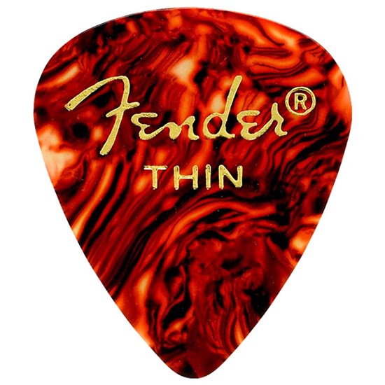 Fender 351 Shape Classic Guitar Picks 12-Pack - Thin (Tortoise Shell)