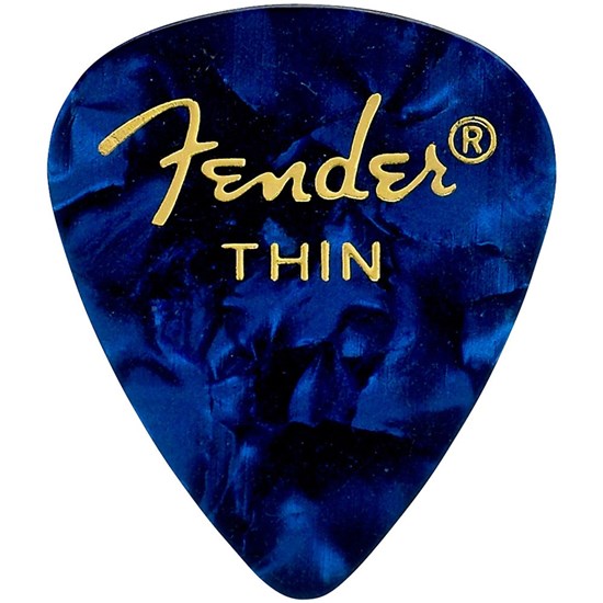 Fender 351 Shape Premium Celluloid Picks 12-Pack - Thin (Blue Moto)