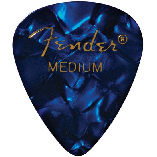 Fender 351 Shape Premium Celluloid Picks 12-Pack - Medium (Blue Moto)