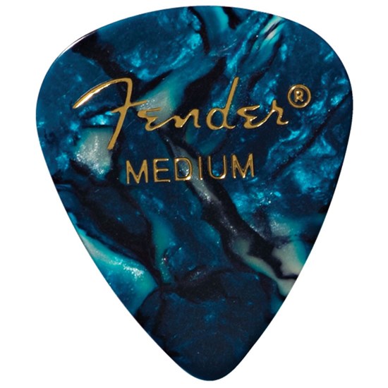 Fender 351 Shape Premium Celluloid Picks 12-Pack - Medium (Ocean Turquoise)
