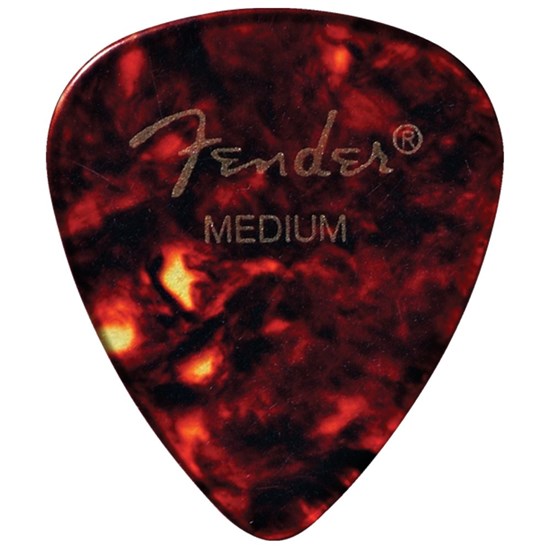 Fender 451 Shape Classic Celluloid Picks 12-Pack - Medium (Tortoise Shell)