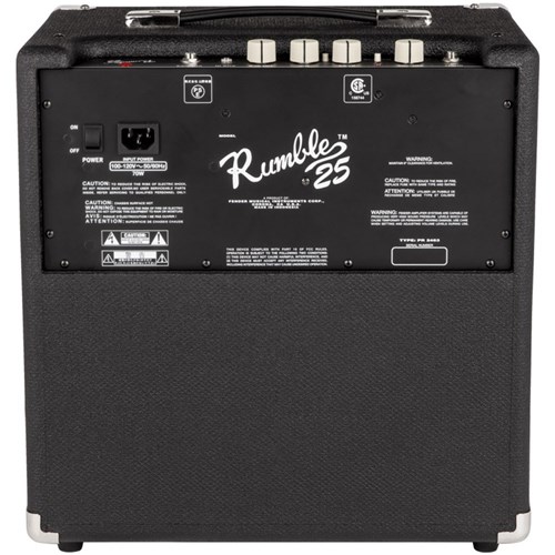 Fender Rumble 25 V3 Bass Guitar Practice Amplifier w/ Overdrive Circuit (25 Watts)