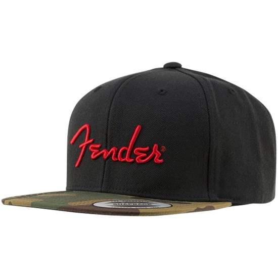 Fender Camo Flatbill Hat - One Size Fits Most (Camo/Black)