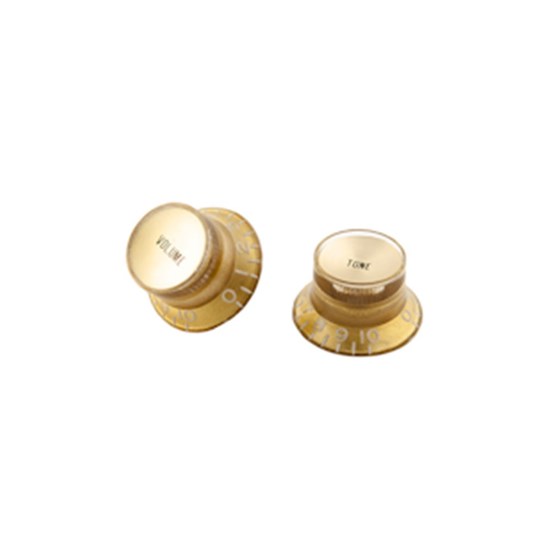 Gibson Top Hat Knobs w/ Gold Metal Insert  - 4-Pack (Gold)