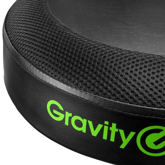 Gravity FDSEAT1 Round Musicians Stool w/ Foldable Legs & Adjustable Height