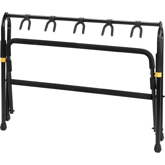 Hercules GS525B Plus 5-piece Guitar Rack w/ Swappable Casters & Rubber Feet