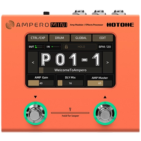 Hotone Ampero Mini Compact Amp Modeller & Effects Processor (Orange)