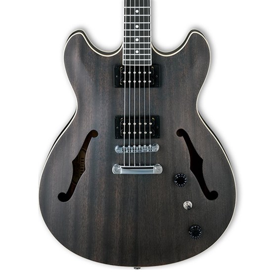 Ibanez AS53 Artcore Hollowbody Electric Guitar (Transparent Black Flat)
