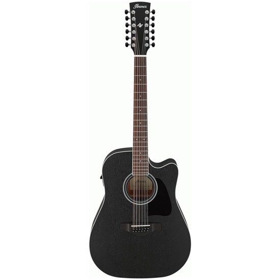 Ibanez AW8412CE WK 12-String Acoustic Electric Guitar (Open Pore Weathered Black)