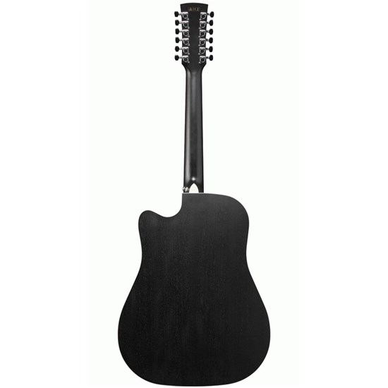 Ibanez AW8412CE WK 12-String Acoustic Electric Guitar (Open Pore Weathered Black)