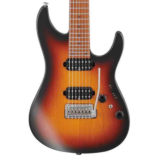 Ibanez AZ24027 TFF 7-String Prestige Electric Guitar (Tri Fade Burst Flat) inc Case