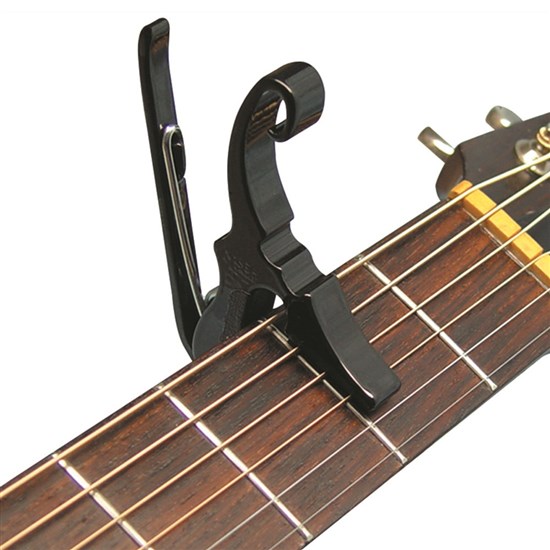 Kyser KG3B Quick Change Short Cut Guitar Capo for Acoustic/Elec Guitar (Black)
