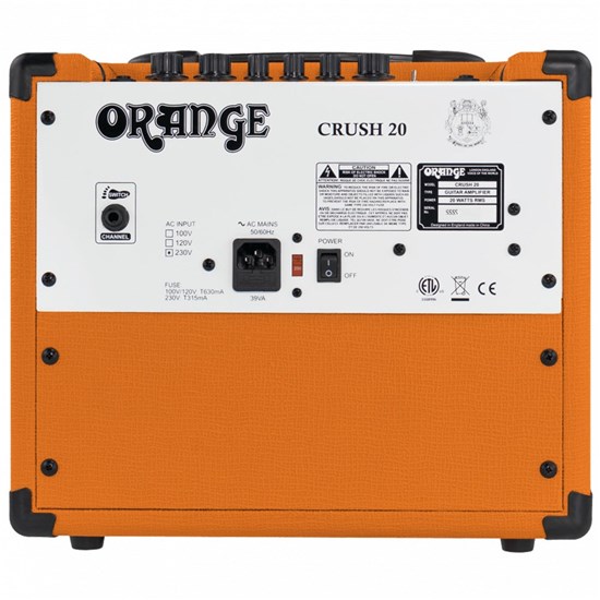 Orange Crush 20 Guitar Amp Combo w/ All Analogue Signal Path (20 Watts)