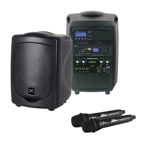 Parallel Audio Pack w/ 1 x HX-765 UUPC Portable PA & 2 x HH6100 Microphones 650MHz