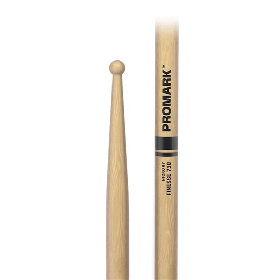 ProMark Finesse 718 Hickory Drumstick Small Round Wood Tip