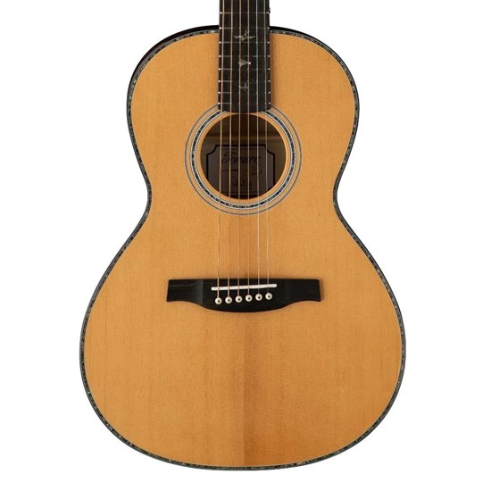 PRS SE P50E Parlor Acoustic Guitar w/ Pickup (Natural with Black Gold) inc Gig Bag