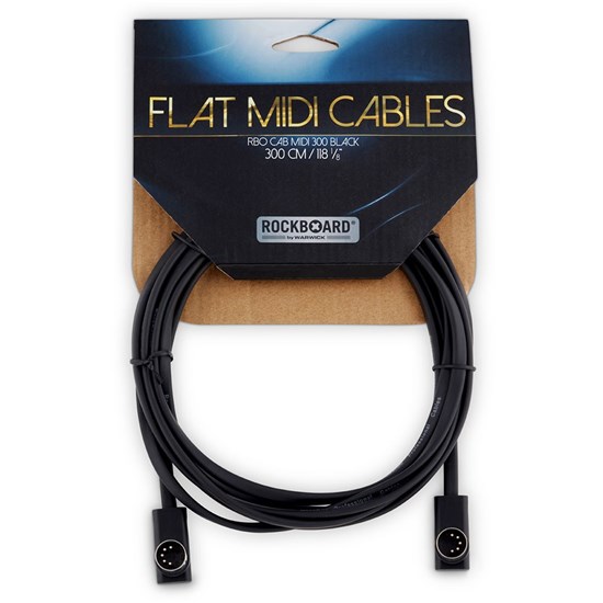 RockBoard Flat Patch Midi Cable 300cm Black