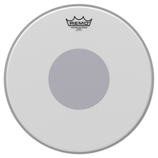 Remo CS-0114-10 Controlled Sound Coated Black Dot Drumhead Bottom Black Dot, 14