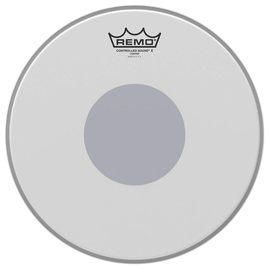 Remo CX-0114-10 Controlled Sound X Coated Black Dot Snare Drumhead Bottom Black Dot, 14