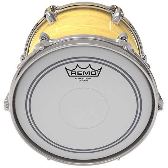 Remo P3-0114-C2 Powerstroke P3 Coated Drumhead - Top Clear Dot, 14