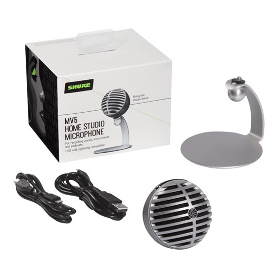 Shure Motiv MV5 Digital Condenser Microphone (Grey)