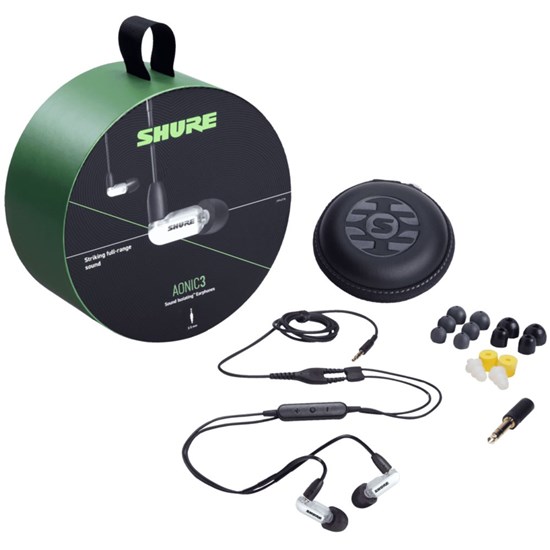 Shure Aonic 3 Sound Isolating Earphones w/ Universal Cable (White)