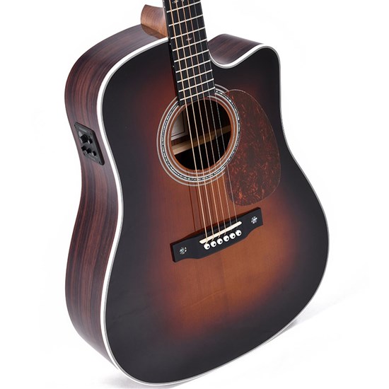 Sigma DTC-1E-SB Acoustic Guitar w/ Solid Spruce Top Cutaway & Pickup (Sunburst)