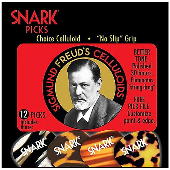 Snark Sigmund Freud's Celluloid Guitar Pick 12-Pack - Medium (.70mm)