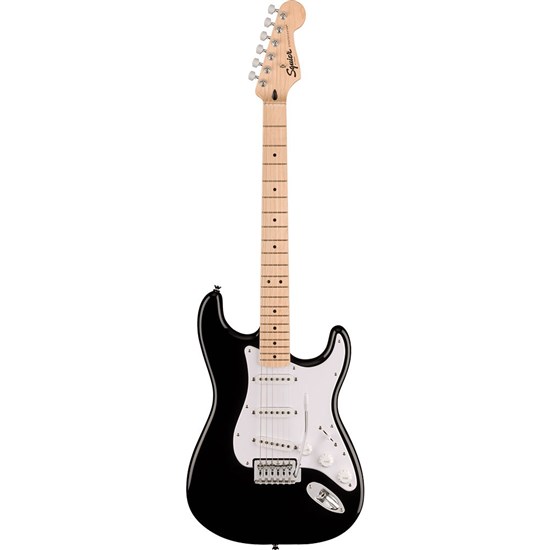 Squier Sonic Stratocaster Pack Maple Fingerboard (Black) inc Gig Bag, 10G & Accessories