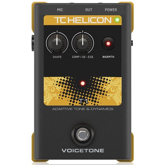 TC Helicon VoiceTone T1 Studio Mastered Adaptive Vocal Tone & Dynamics Pedal