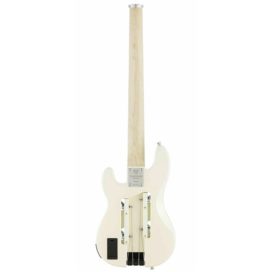 Traveler Guitar TB-4P Electric Bass Guitar (Pearl White) inc Gig Bag