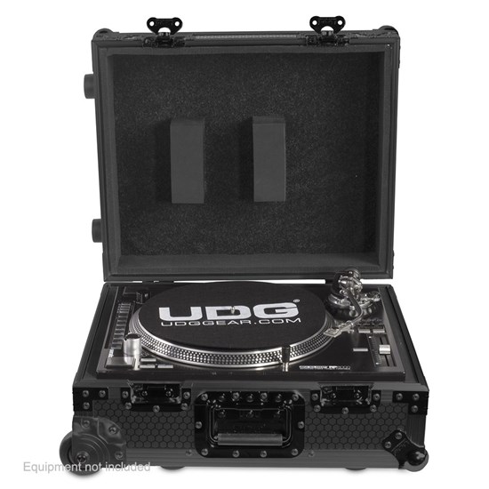 UDG Ultimate Flightcase for Multi Format Turntable MK2 Plus Trolley & Wheels (Black)