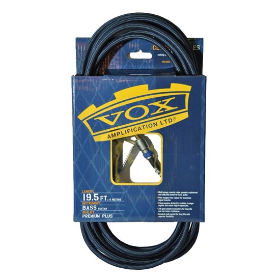 Vox VBC19 Class A Bass Guitar Cable - 19ft (Blue)